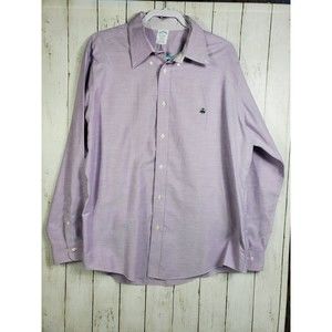 Brooks Brothers Dress Shirt Men's XL REGENT Supima Cotton Light Purple